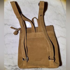 Andar-Addison Mini Tan Suede Leather Women's Backpack